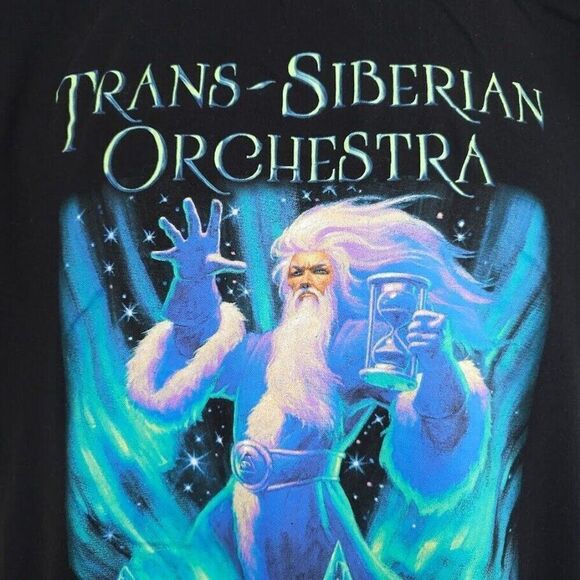 Trans Siberian Orchestra T Shirt Mens Size Large Black 2019 Winter Tour Wizard - Picture 3 of 9